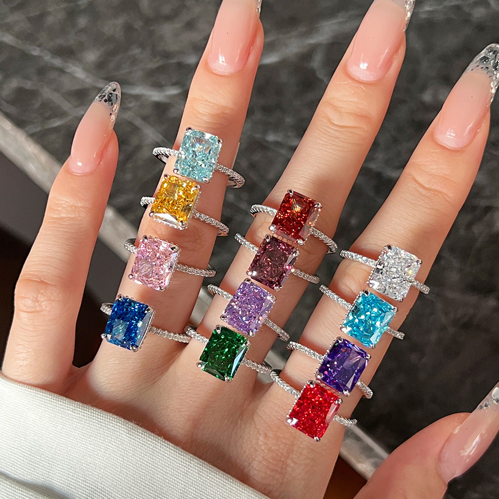 Birthstone Silver Rings
