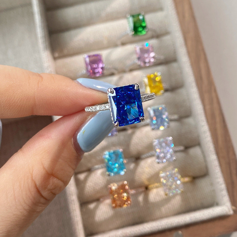 Birthstone Silver Rings