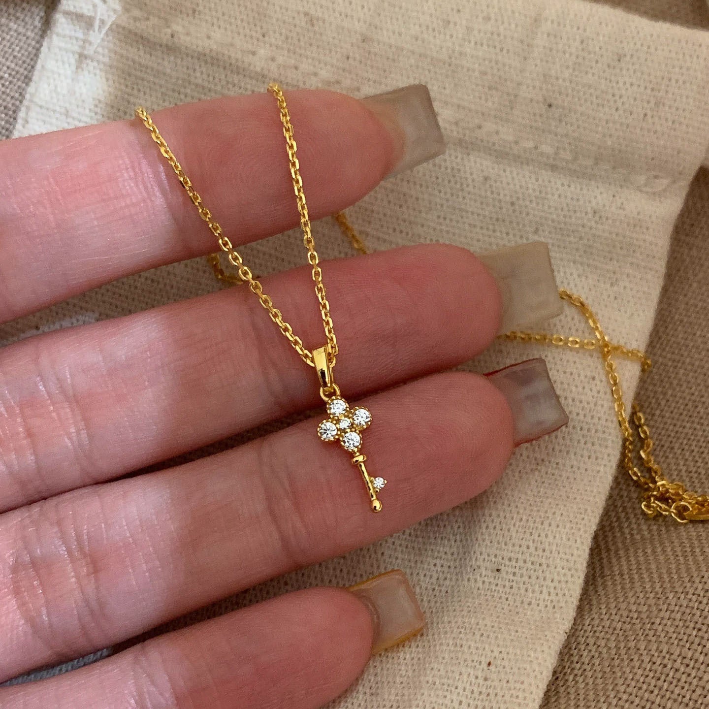 Clover Key Necklace