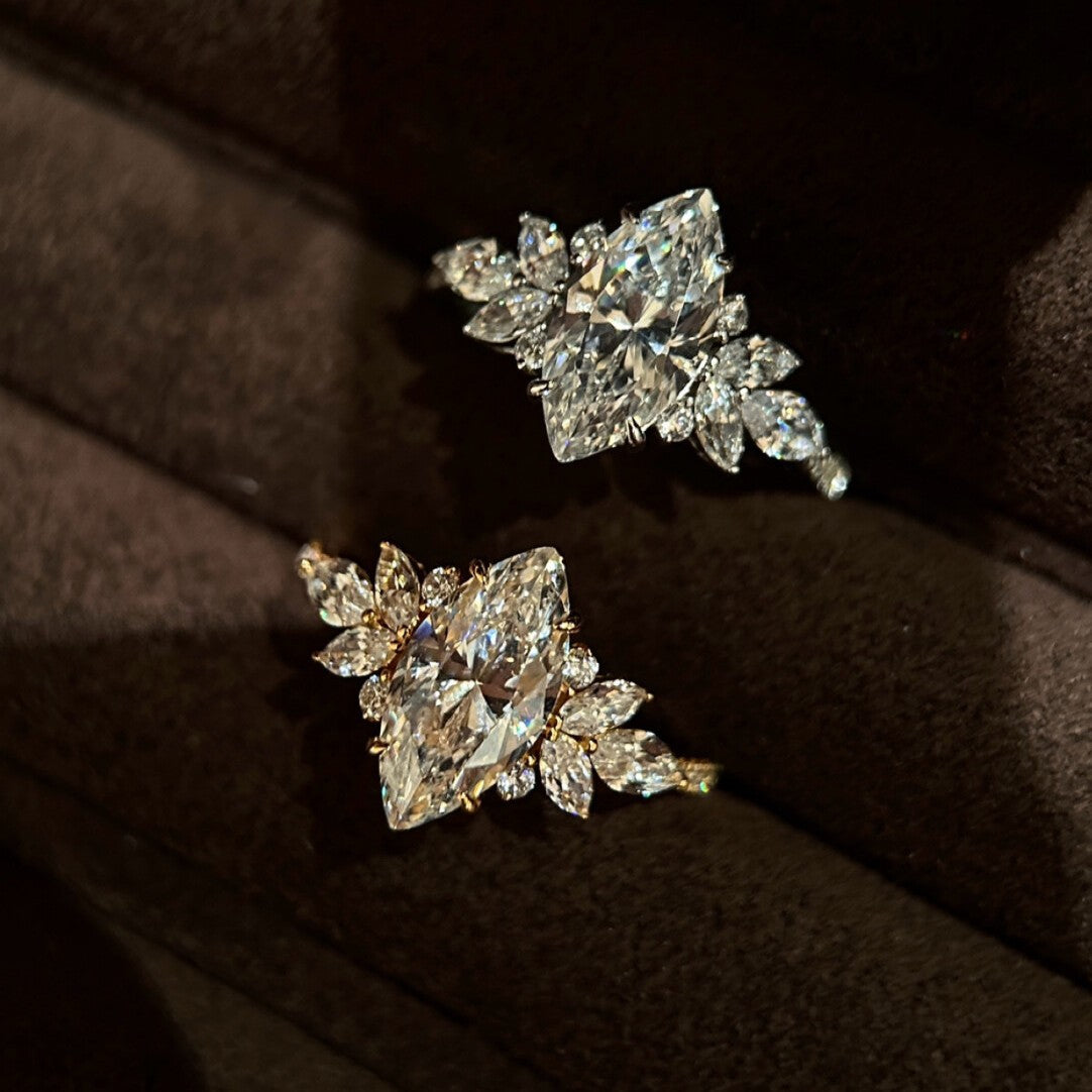 Moonlit Laurel Ring