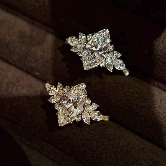 Moonlit Laurel Ring