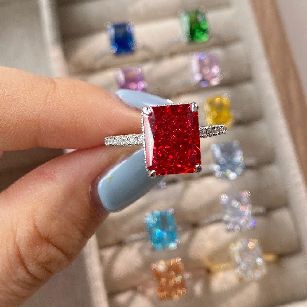 Birthstone Silver Rings