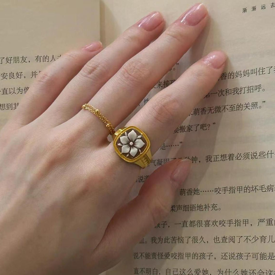 Vintage Camellia Ring