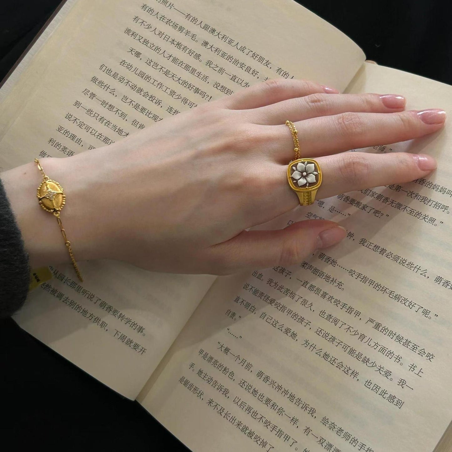 Vintage Camellia Ring