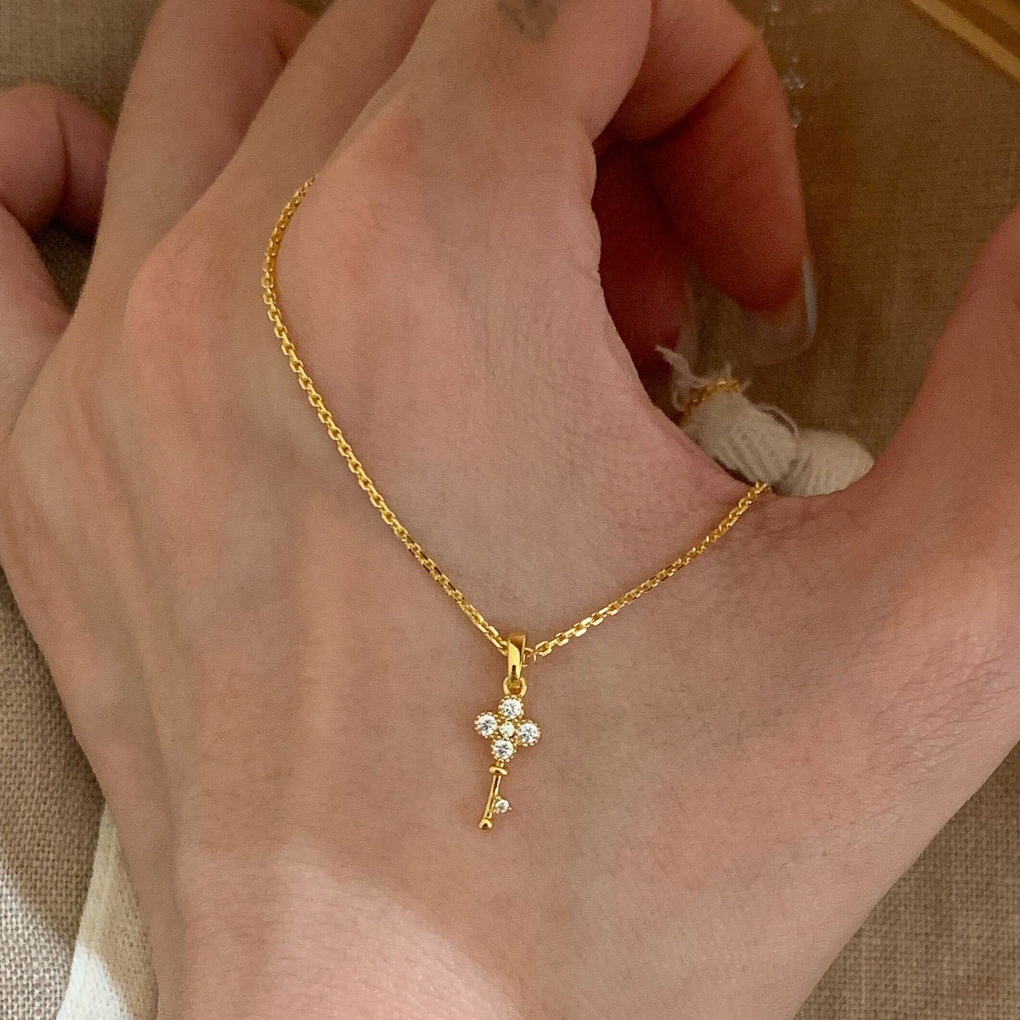 Clover Key Necklace