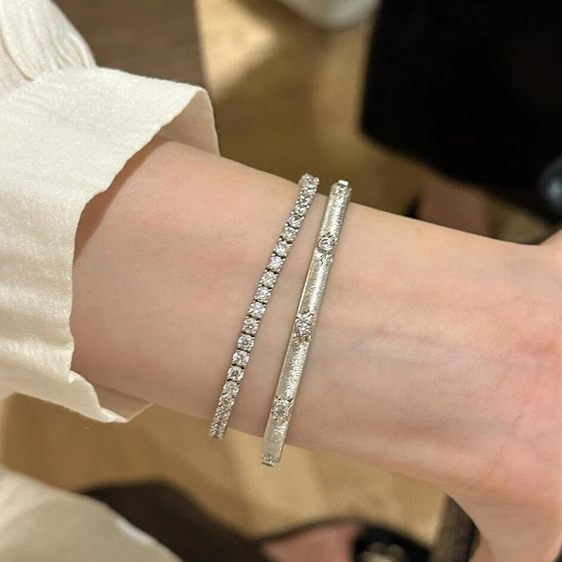 Silver Stardust Bangle