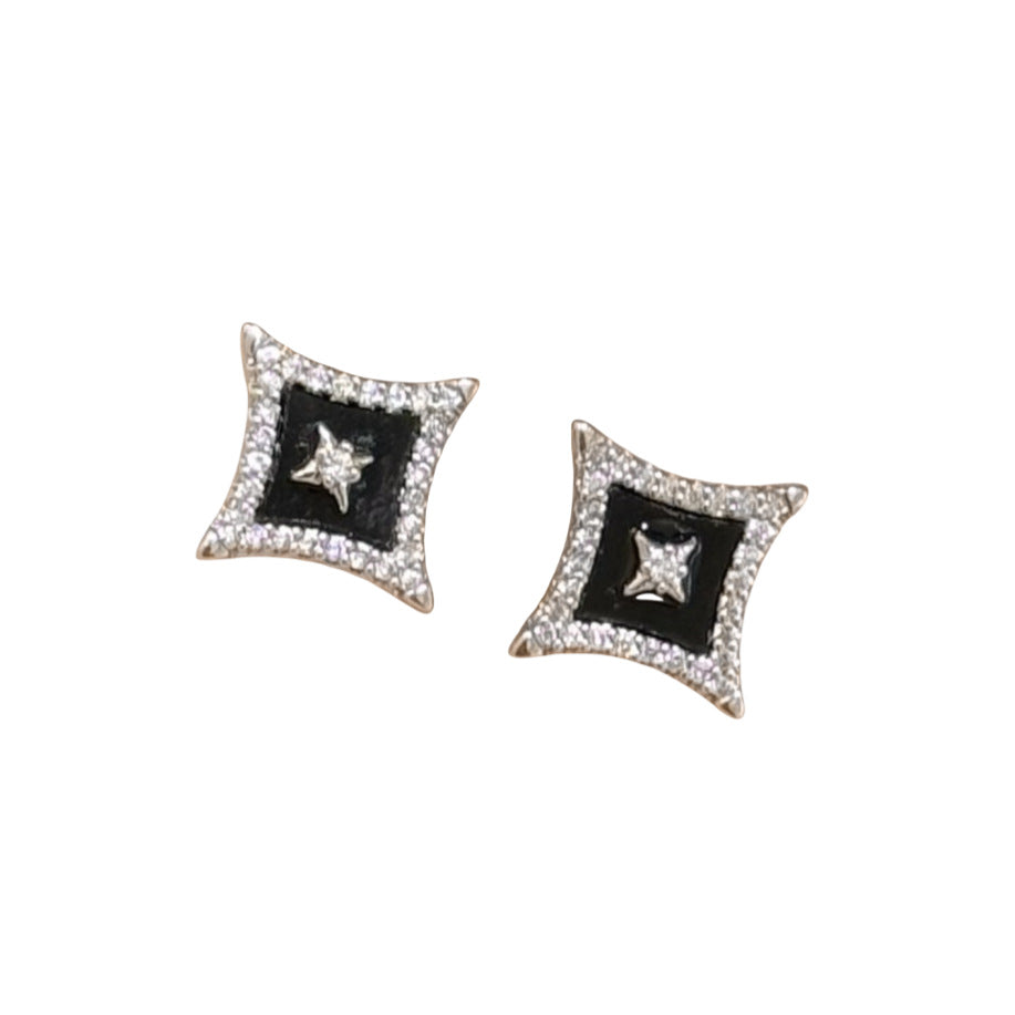 Black Star Stud Earrings