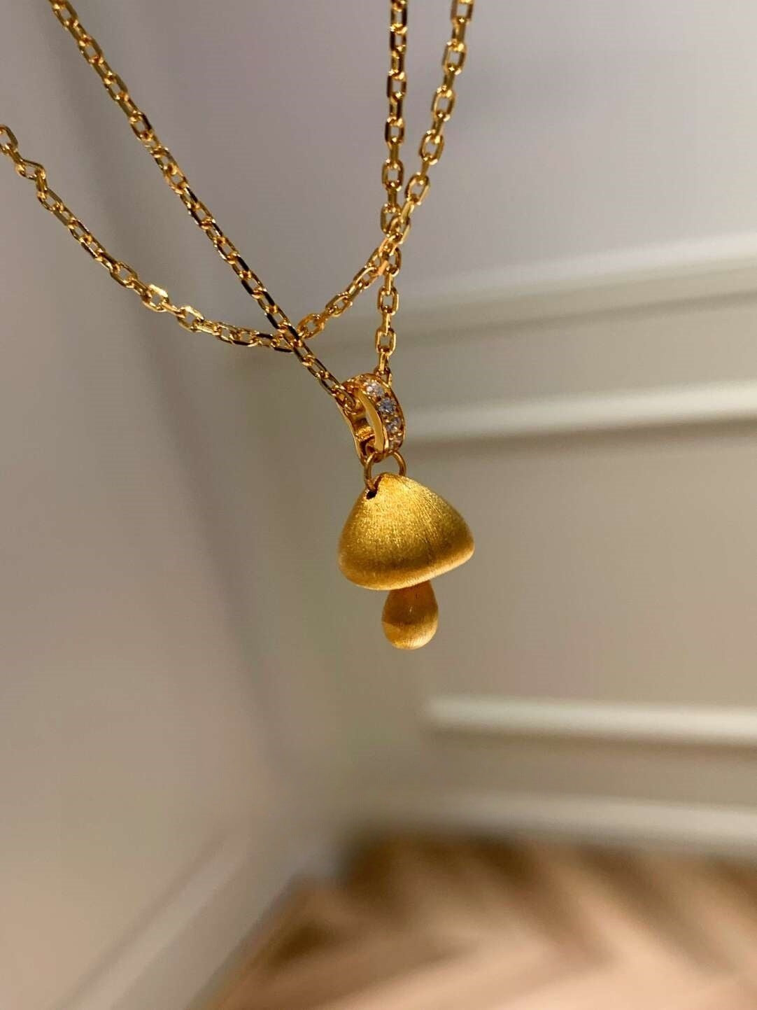 Tiny Mushroom Necklace
