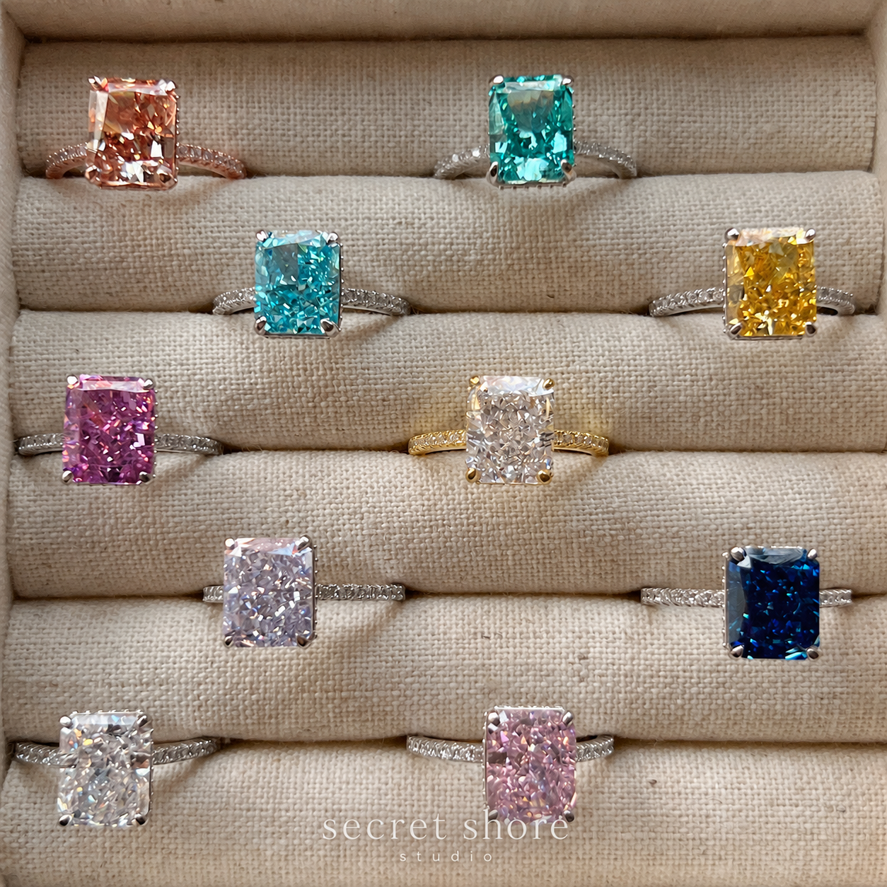 Birthstone Silver Rings