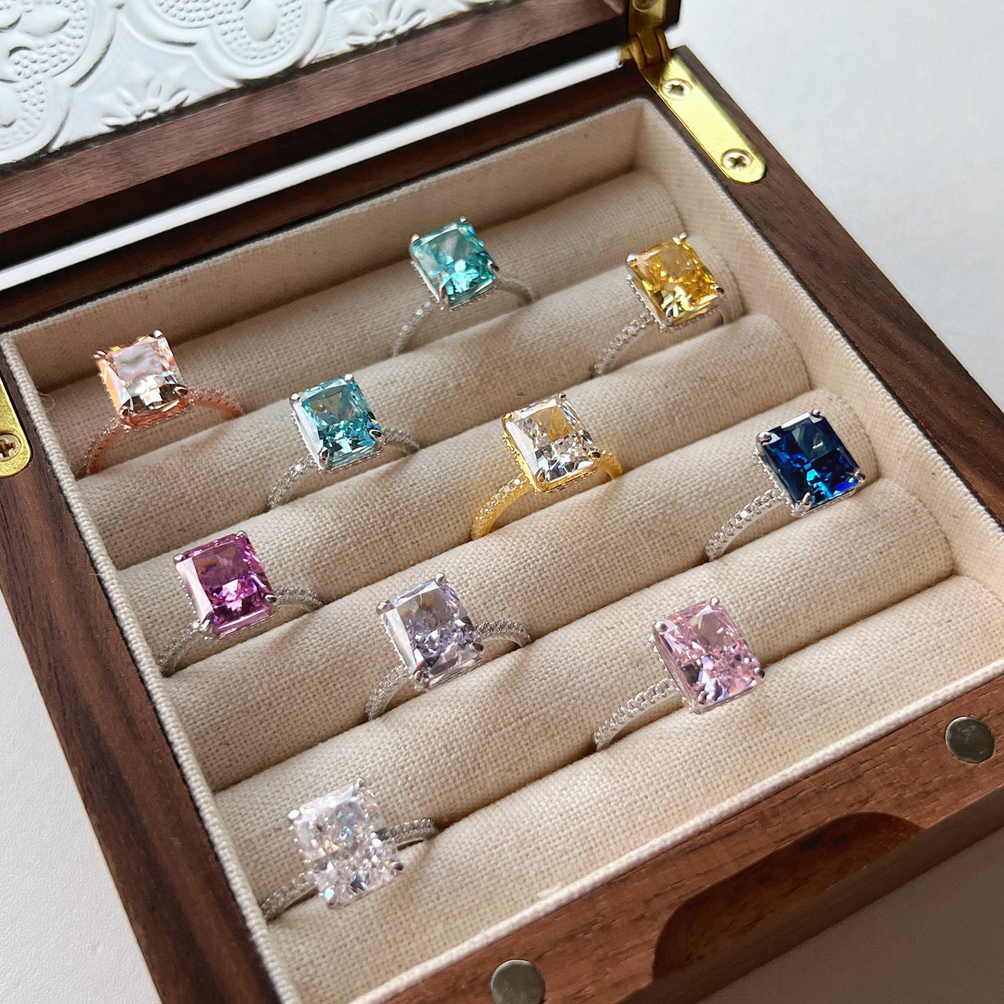 Birthstone Silver Rings