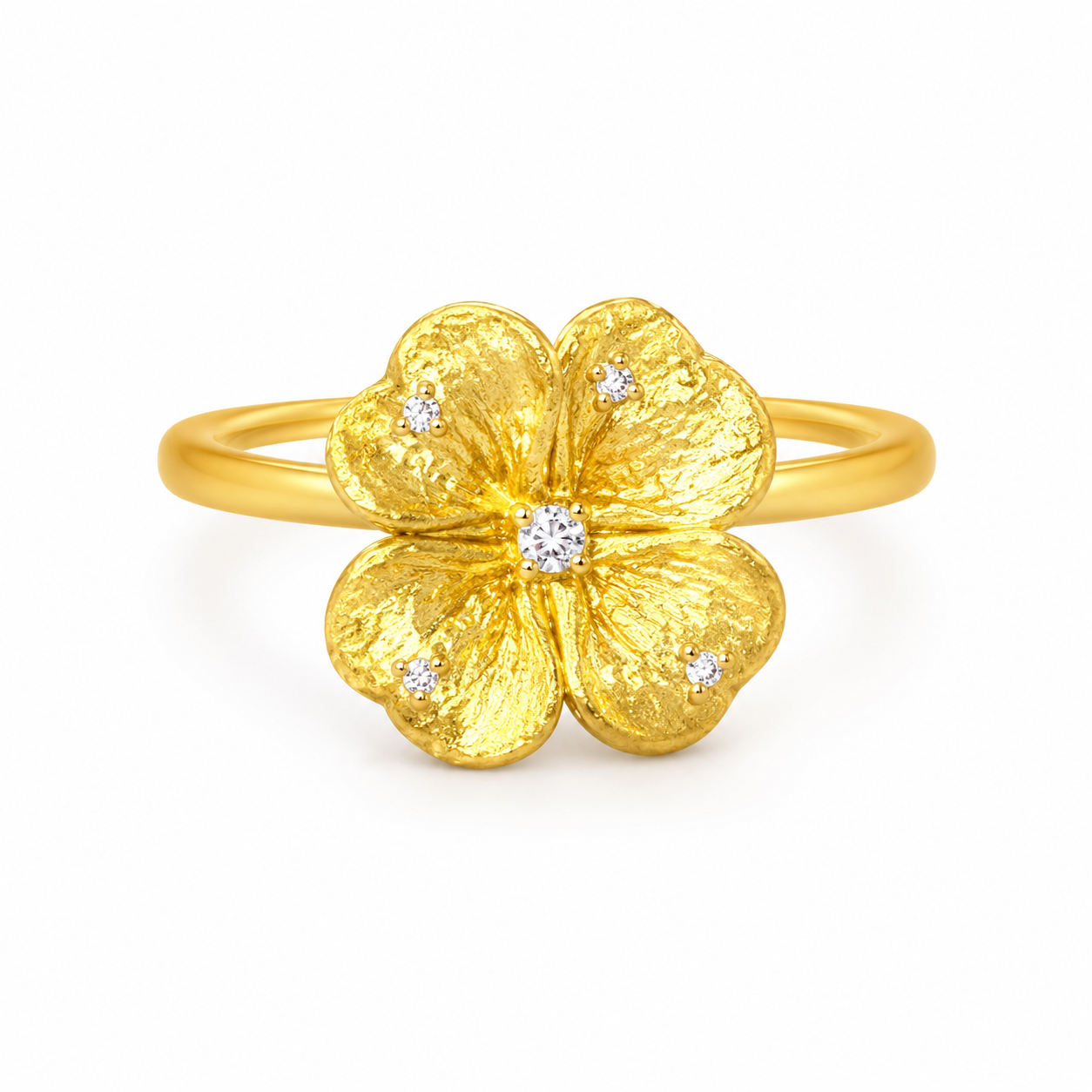 Golden Clover Ring