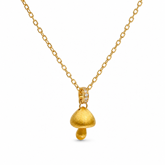 Tiny Mushroom Necklace