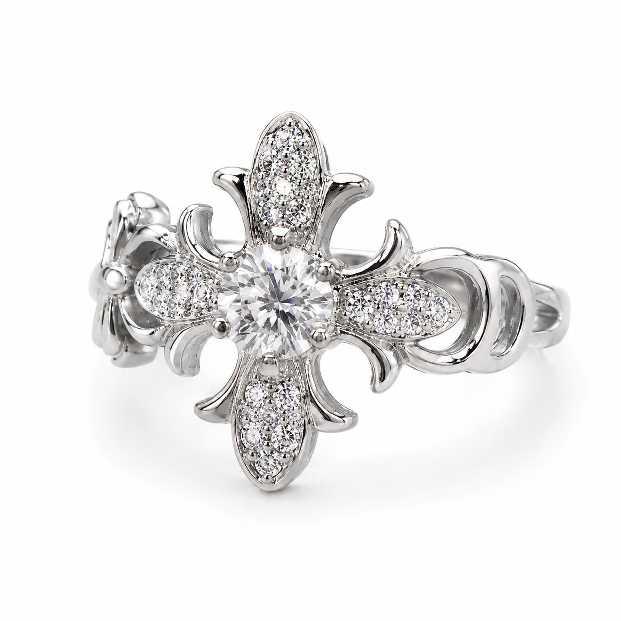 Silver Fleur Ring