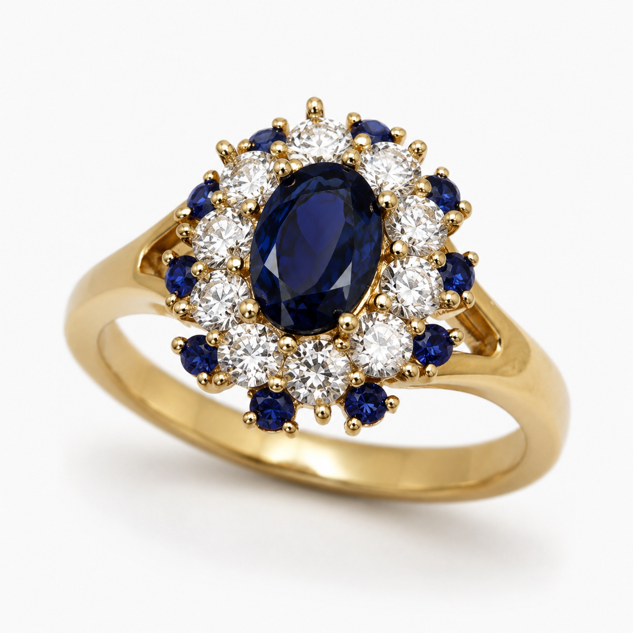 Sapphire Halo Ring