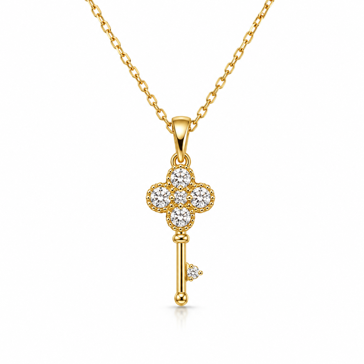 Clover Key Necklace