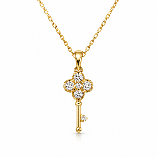 Clover Key Necklace