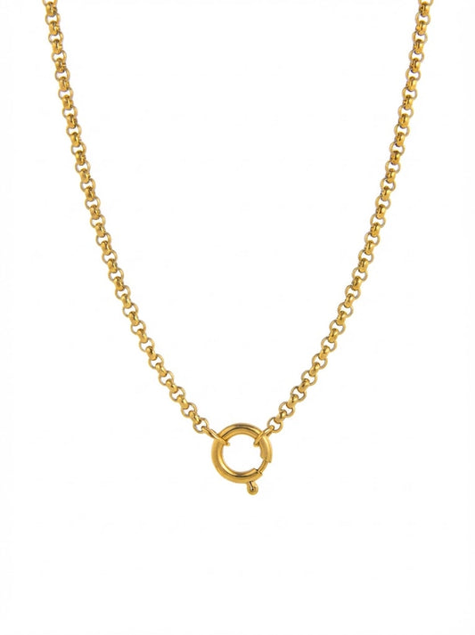 Dainty Gold-Tone Sailor Clasp Necklace